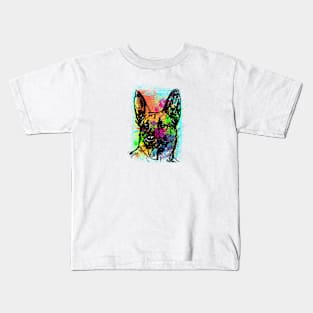 Vibrant German Shepherd Print Graphic Kids T-Shirt